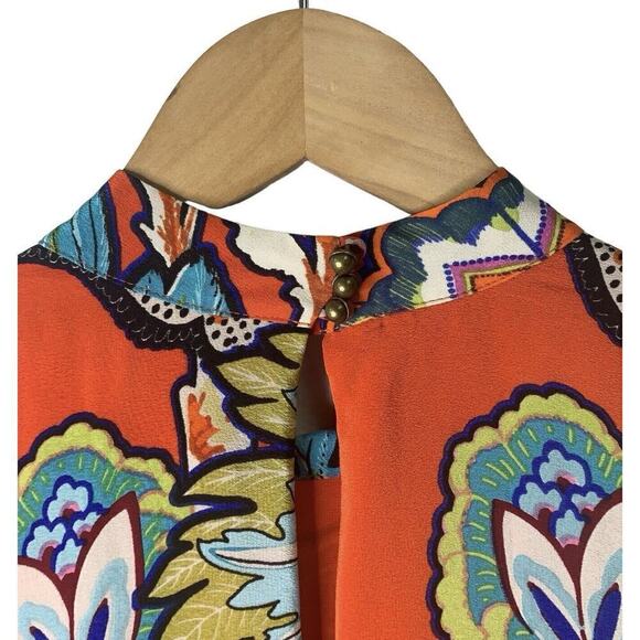 Anthropologie Maeve Larkhill 100% Silk Trapeze Dress Womens Size Small NWT $145 - Picture 13 of 15